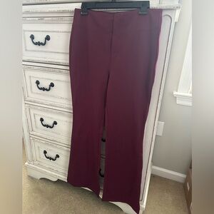 HALARA burgundy high waisted work pants